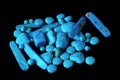 Blue Howlite Turquoise Gem Stone Royalty Free Stock Photo