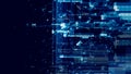 Blue HUD Cyber Glitch Background Royalty Free Stock Photo