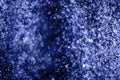 Blue huge amount flying festal light bokeh texture - fantastic abstract photo background