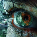 Blue human eye extreme macro shot Royalty Free Stock Photo