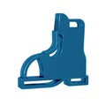 Blue Hunter boots icon isolated on transparent background.