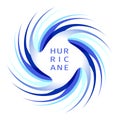 Blue hurricane logo