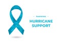 Blue hurricane support low poly awareness ribbon