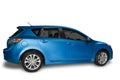 Blue Hybrid Car Royalty Free Stock Photo