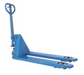 Blue hydraulic manual hand pallet truck stacker, forklift trolley