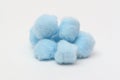 Blue hygienic cotton balls Royalty Free Stock Photo