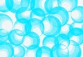 Blue hypnotic circles on white background Royalty Free Stock Photo