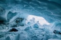 Blue Ice Cave Alaska Glacier Royalty Free Stock Photo