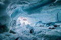 Blue Ice Cave Alaska Glacier Royalty Free Stock Photo