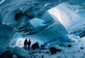 Blue Ice Cave Exploration Alaska Glacier Royalty Free Stock Photo