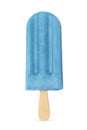 Blue ice cream popsicle isolated on white Royalty Free Stock Photo