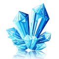 Blue Ice Crystal Vector illustration