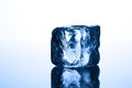 Blue ice cube Royalty Free Stock Photo