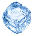 Blue ice cube Royalty Free Stock Photo