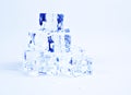 Blue ice cubes Royalty Free Stock Photo