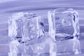 Blue Ice Cubes Royalty Free Stock Photo