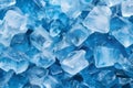 Blue ice cubes background texture. freshness. freezing. pieces of ice close up Royalty Free Stock Photo