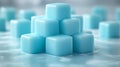 Blue Ice Cubes Royalty Free Stock Photo