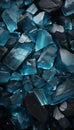 Blue ice cubes, Ice cubes texture Royalty Free Stock Photo