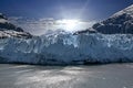 Blue Ice Glacier in Glacier Bay National Park, Alaska Royalty Free Stock Photo