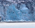 Blue ice of glacier details after calving