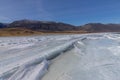 Blue ice of Lake Baikal hummocks