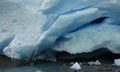 Blue ice of Nigardsbreen glacier arm in Autumn in Norway Royalty Free Stock Photo