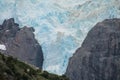 Blue ice patagonian glacier wall