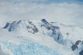 Blue ice patagonian glacier mountain