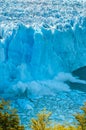 Blue ice of Perito Moreno Glacier, Argentina Royalty Free Stock Photo