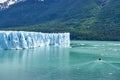 Blue ice of Perito Moreno Glacier in Glaciers national park in Patagonia Royalty Free Stock Photo