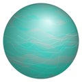 Blue ice planet Uranus. Illustration of the space object in the Solar System Royalty Free Stock Photo