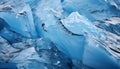 Blue ice reflects the beauty of nature frozen freshness generated by AI Royalty Free Stock Photo