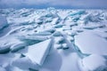 Blue Ice Shards Lake Michigan Sleeping Bear Dunes Royalty Free Stock Photo