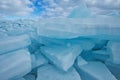 Blue Ice Shards Straits of Mackinac Royalty Free Stock Photo