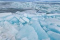 Blue Ice Shards Straits of Mackinac Royalty Free Stock Photo