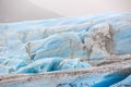 The blue ice of the Skaftafellsjokull glacier Iceland