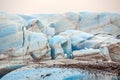 The blue ice of the Skaftafellsjokull glacier Iceland