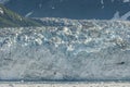 Blue ice wall closeup at Hubbard Glacier, Disenchantment Bay, Alaska, USA Royalty Free Stock Photo