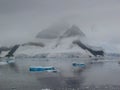 Blue Iceberg floating off the coast of Antarctica Royalty Free Stock Photo