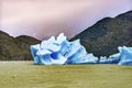Blue Iceberg Grey Lake Glacier Torres del Paine National Park Chile Royalty Free Stock Photo