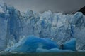 Blue iceberg by Perito Moreno glacier Royalty Free Stock Photo