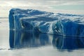 Blue iceberg with reflection Royalty Free Stock Photo