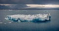 Blue icebergs floating in Jokulsarlon glacial lagoon. Royalty Free Stock Photo