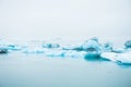 Blue icebergs in Jokulsarlon glacial lagoon, South Iceland Royalty Free Stock Photo