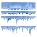 Blue icicles Royalty Free Stock Photo