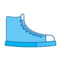 Blue icon boot cartoon Royalty Free Stock Photo