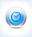 Blue Icon Button Appointment Time Assistance, Clock, Healthcare