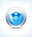 Blue Icon Button Nurse Healthcare & Pharmaceutical presentations