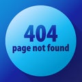 blue icon 404 error page not found Royalty Free Stock Photo
